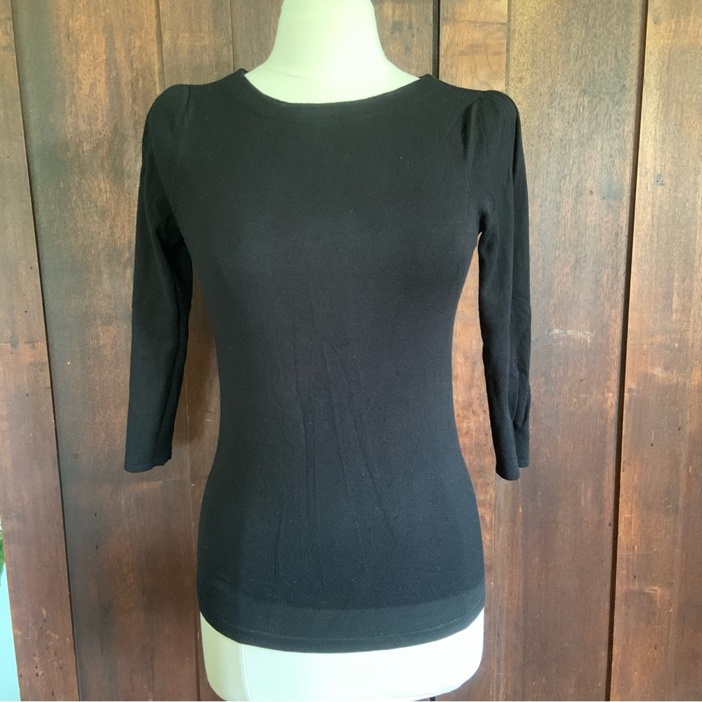 Topshop Fitted Sweater with Puffed Shoulders